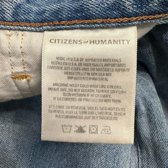 Citizens of Humanity Button Fly Boyfriend Straight Leg Denim Jeans - Picture 11 of 13